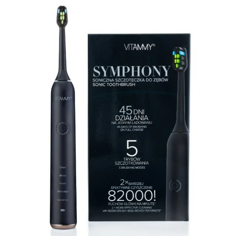 VITAMMY Symphony sonická zubná kefka čierna čierna