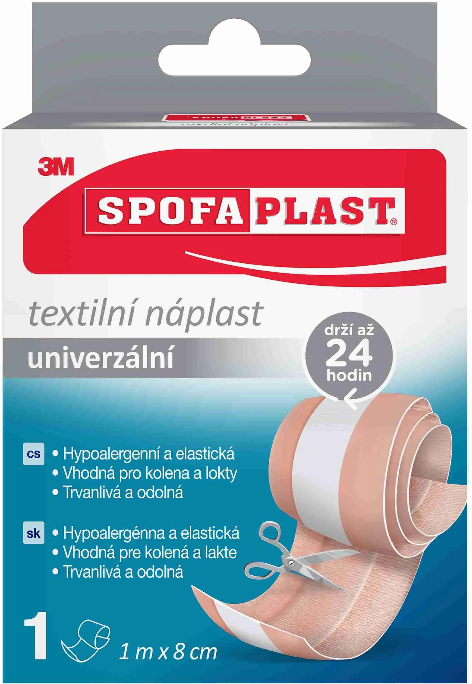 3M Spofaplast textilný rýchloobväz 1×1 ks, rýchloobväz