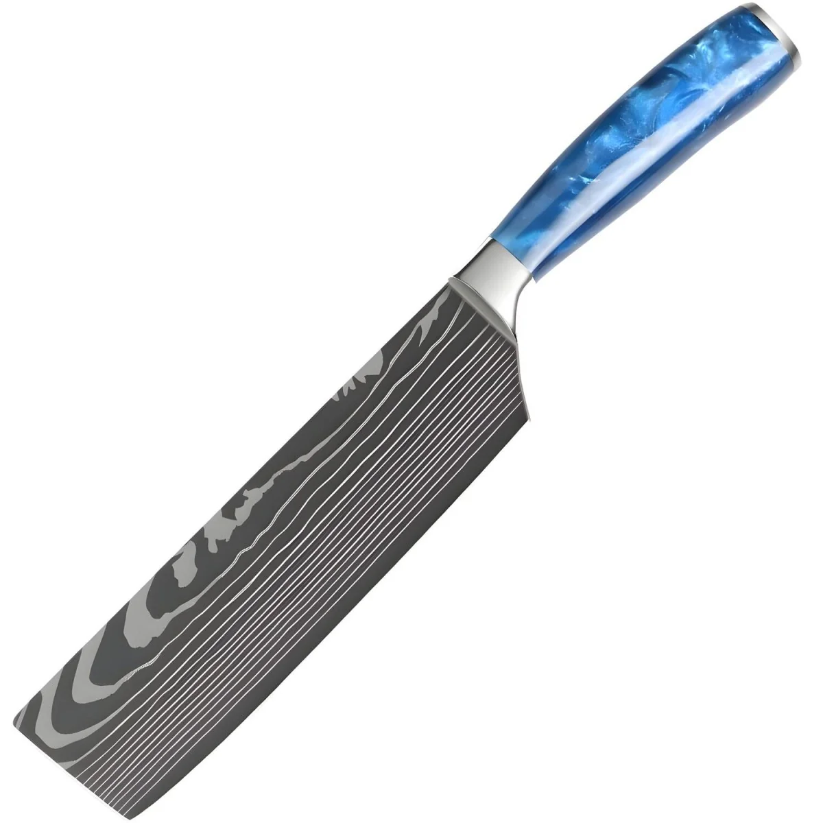 Masívny kuchynský nôž typu Cleaver Cleaver/Modrá