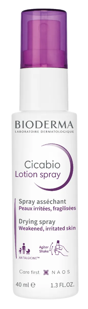 BIODERMA Cicabio Lotion sprej 40 ml, obnovujúci sprej na vlhké rany 1×40 ml, sprej