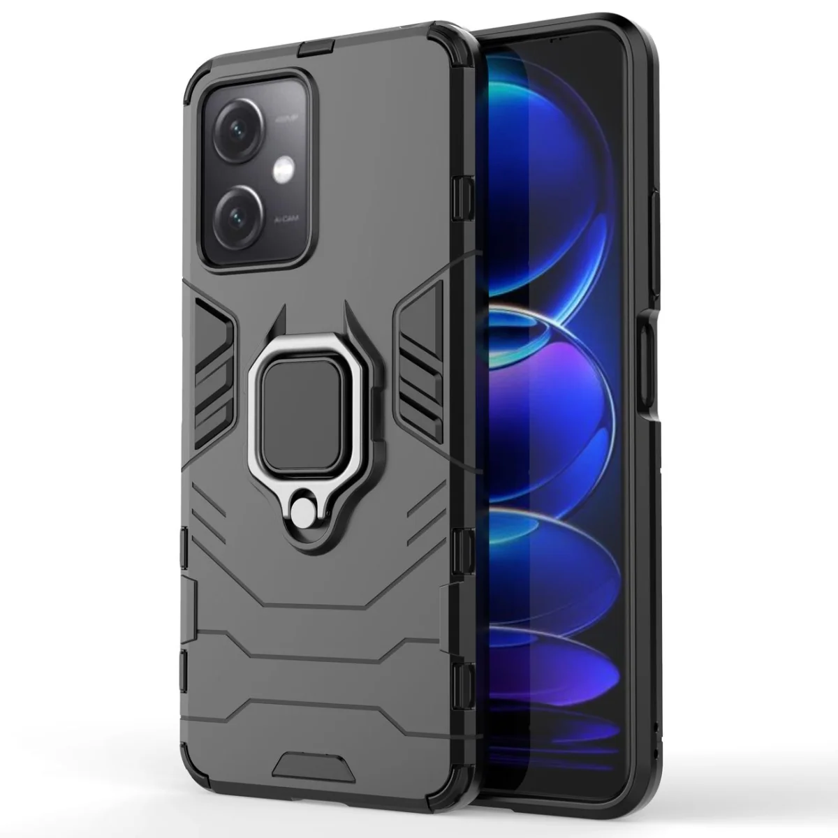 MG Ring Armor kryt na Xiaomi Redmi Note 12 5G / Poco X5 5G čierny