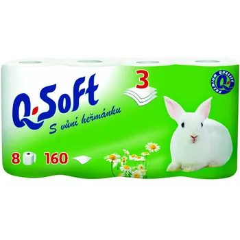 Q SOFT 3 vrstvový toaletný papier 1×8 ks, s vôňou harmančeka