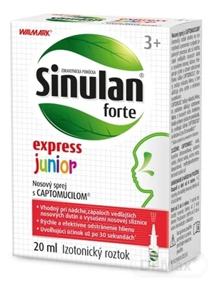 WALMARK Sinulan forte express junior 1×20 ml, nosový sprej