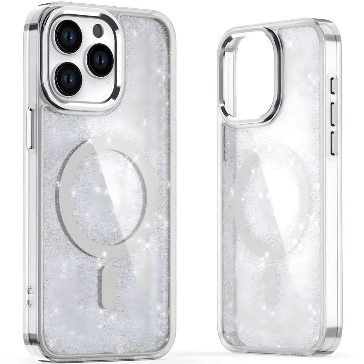 Puzdro Glitter Case MagSafe pre Samsung Galaxy A16 5G - Transparentná