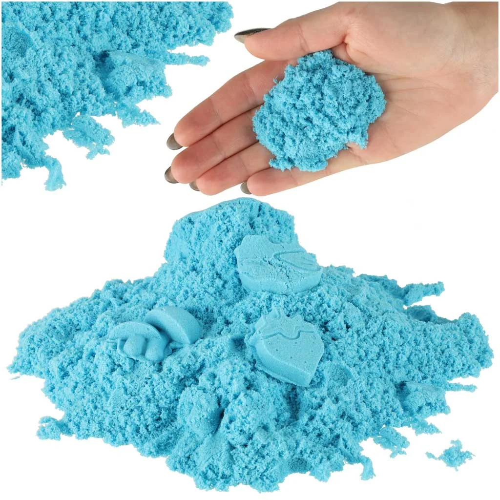 Kinetický piesok 1 kg – modrý, kreatívna hra