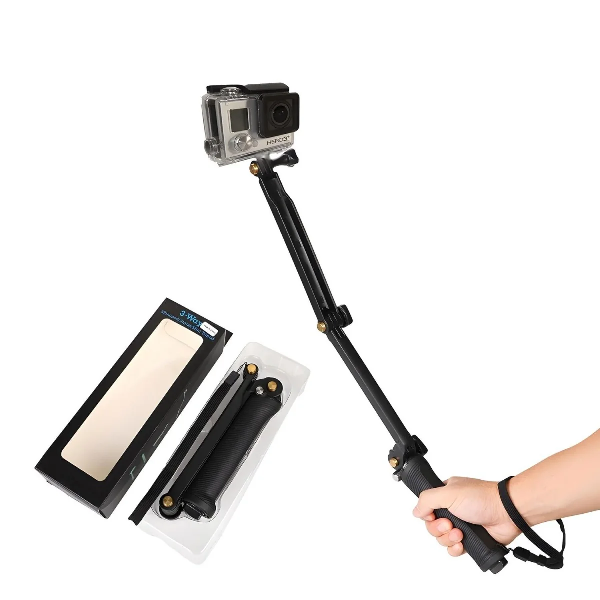 3 v 1 monopod s statívom a držiakom pre GoPro