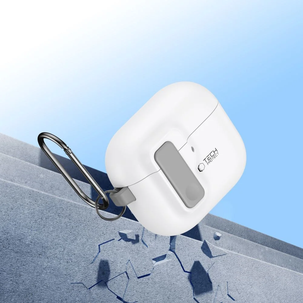 Tech-Protect Slim Hook puzdro na Apple AirPods 4, biele