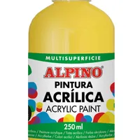 ALPINO Fľaša akrylové farby do školy - Žltá