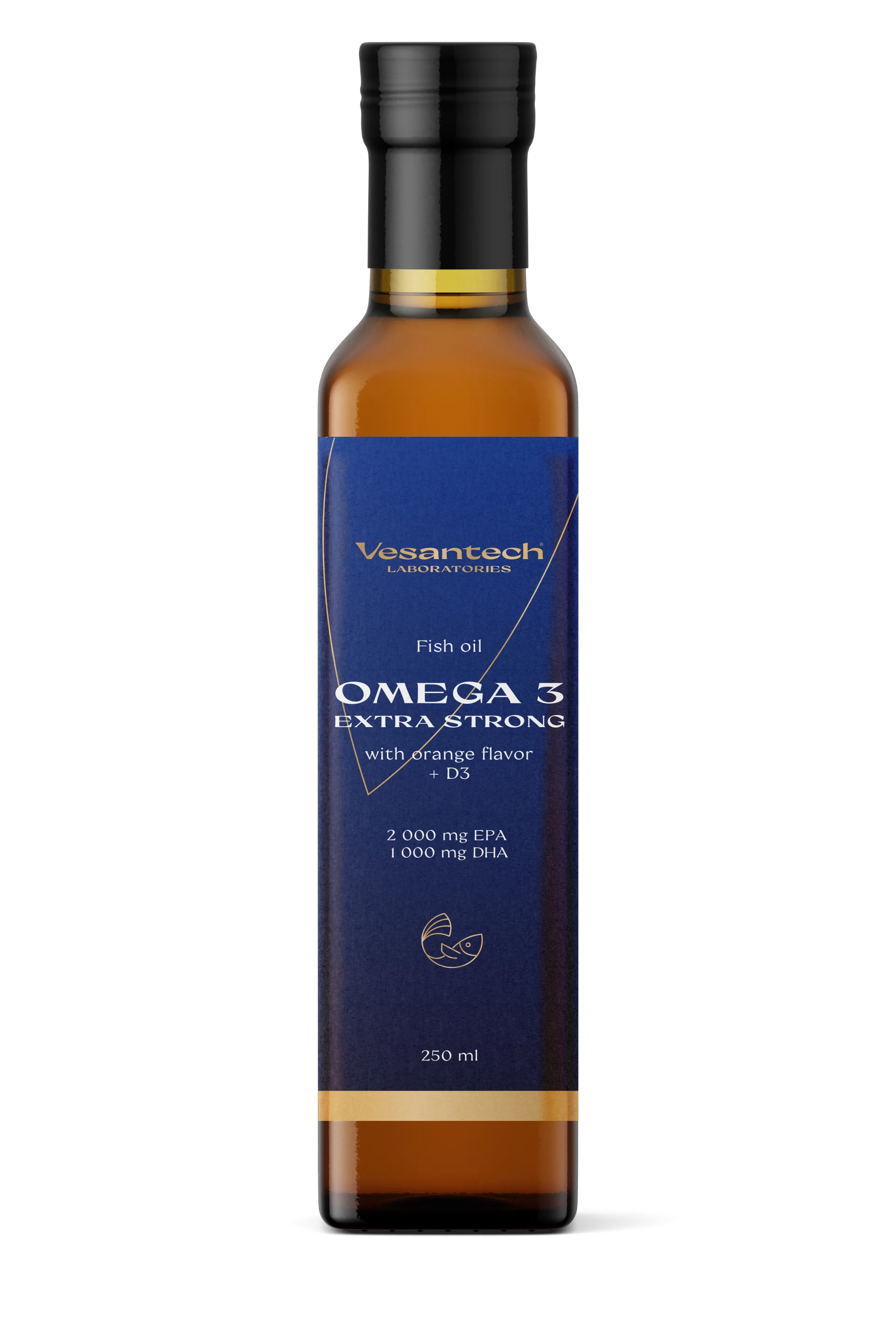 Vesantech Omega 3 EXTRA STRONG Rybí olej  250 ml