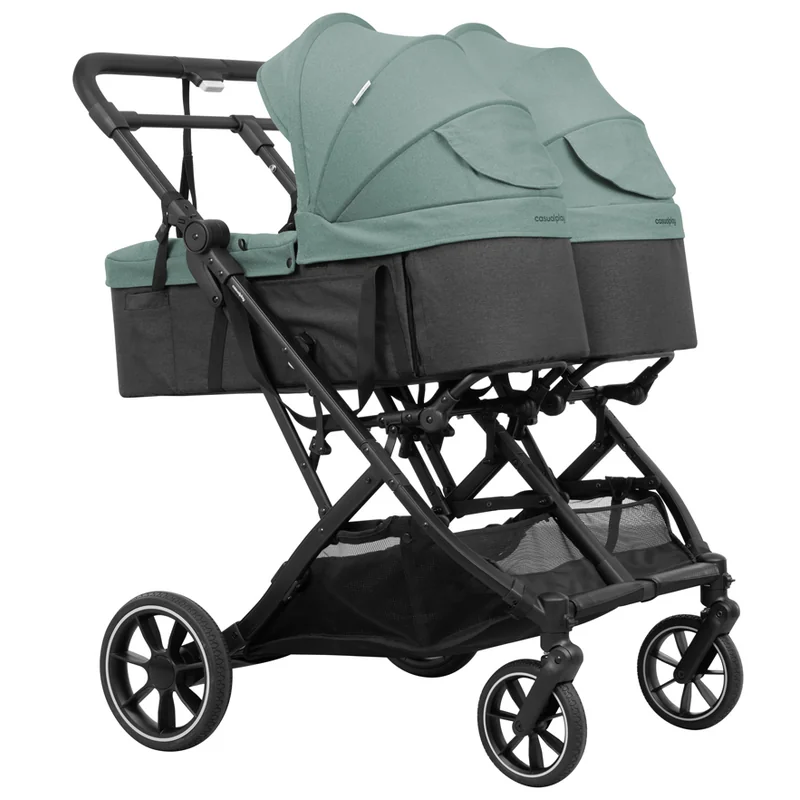 CASUALPLAY - Športový kočík pre dvojičky Tour Twin Max, 2x vanička - Green Sea