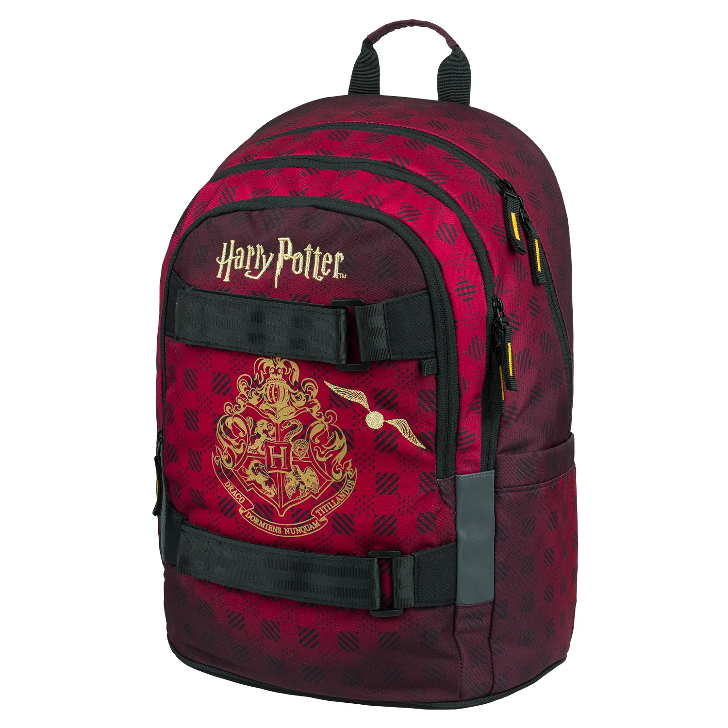 Baagl Školský batoh Skate Harry Potter Bradavice vínový 26 l, ergonomický