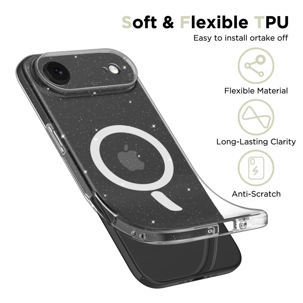 Tech-Protect FlexAir MagSafe kryt na iPhone 17 Air, glitter