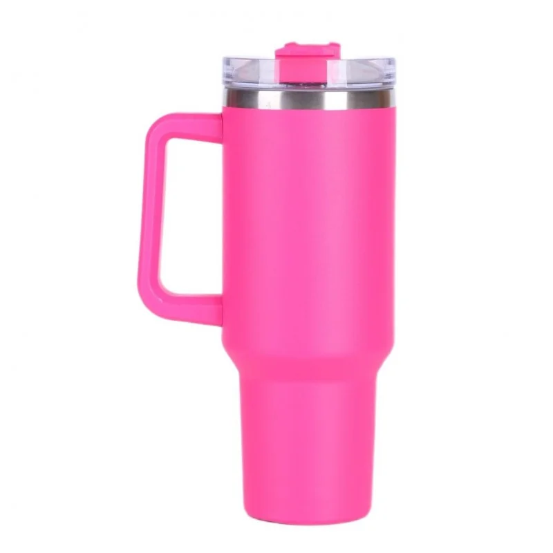 Livefy pohár so slamkou Happycup 1l, ružový