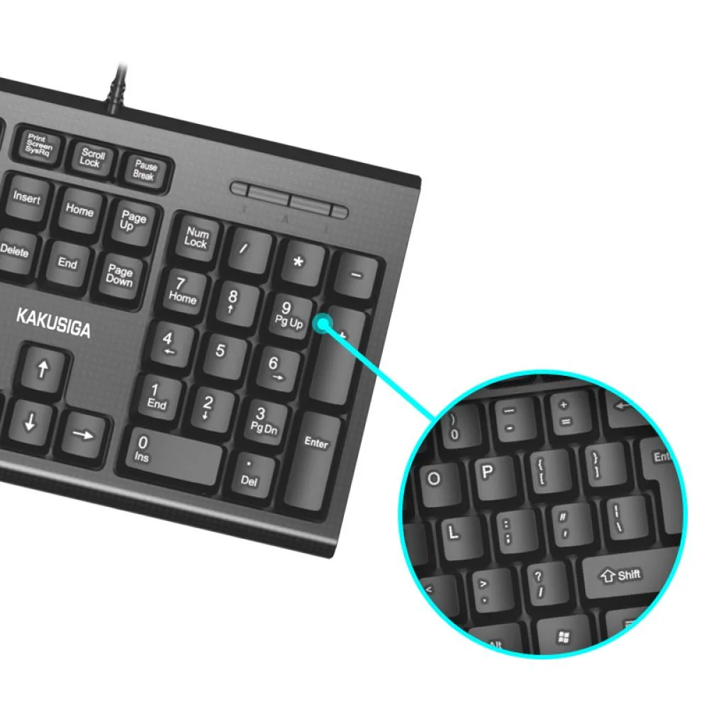 Káblová klávesnica - Čierna USB FullLayout Keyborad