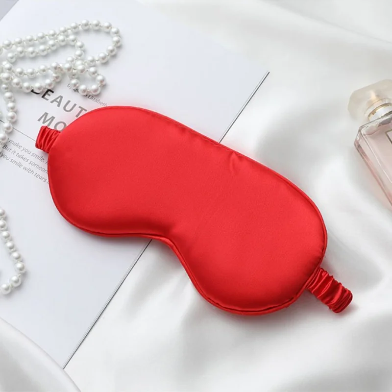 Livefy maska na spanie Silk, červená