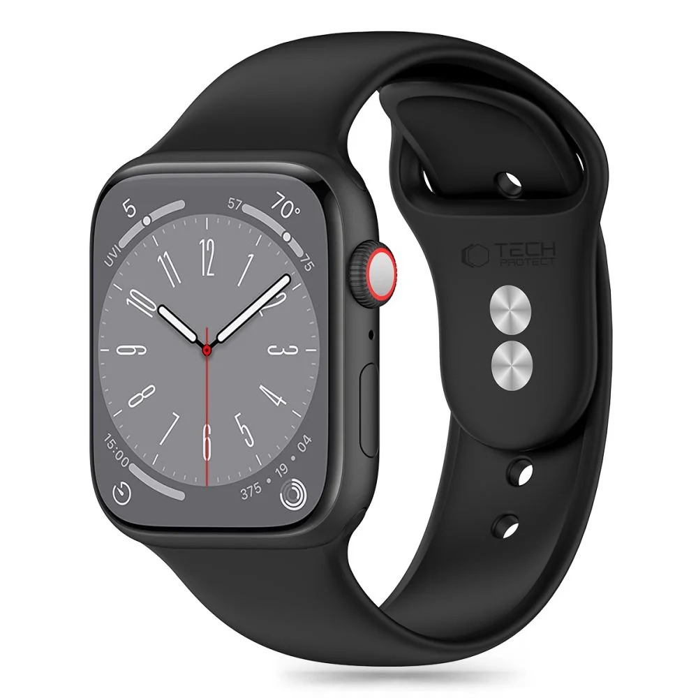 Tech-Protect Silicone remienok na Apple Watch 42/44/45/49mm black