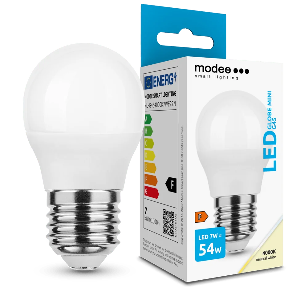 Modee LED Globe Mini žiarovka G45 7W E27 700 lm neutrálna biela (MLG454000K7WE27N)