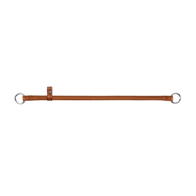 Okrúhly obojok Soft kožený sťahovací hnedý, Obvod krku: 40 cm, širka: 8 mm