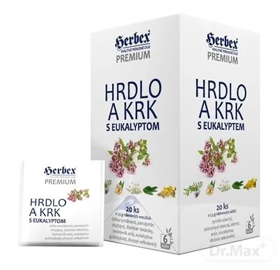 HERBEX Premium HRDLO A KRK s eukalyptom 20×1,5 g, bylinný čaj