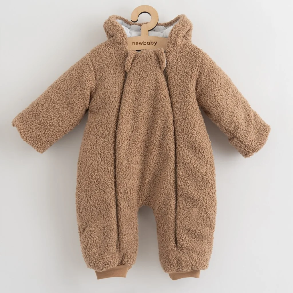 Dojčenský zimný overal bez šľapiek New Baby Teddy Winter 80