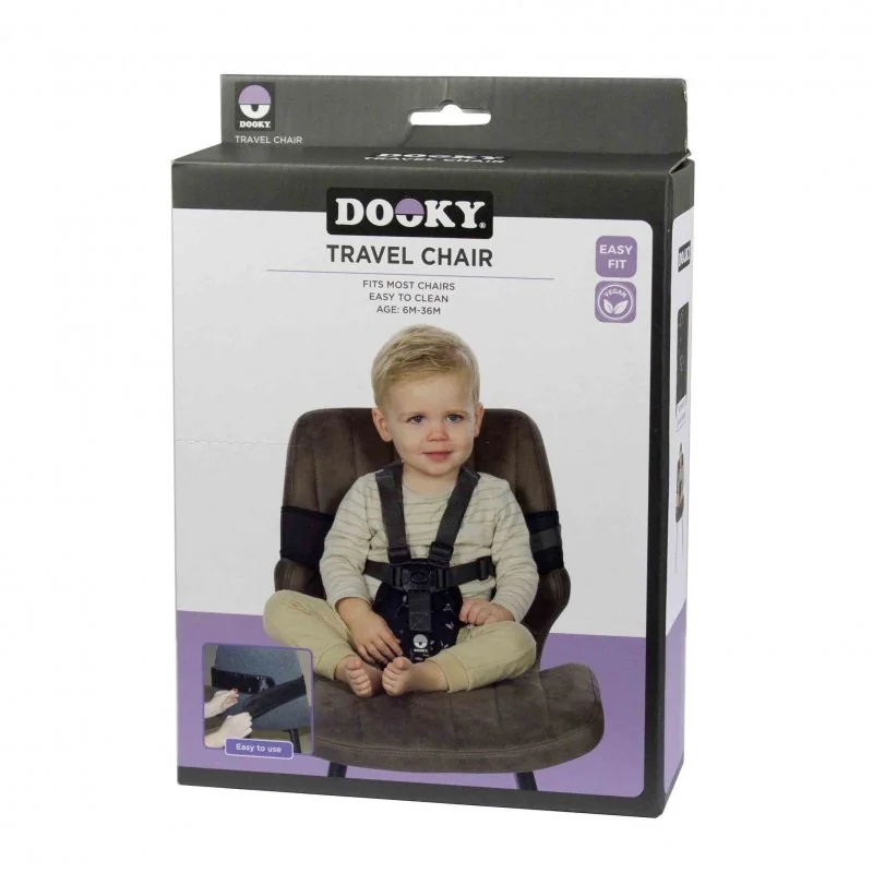 Dooky prenosná textilná stolička Travel Chair Romantic Leaves Black