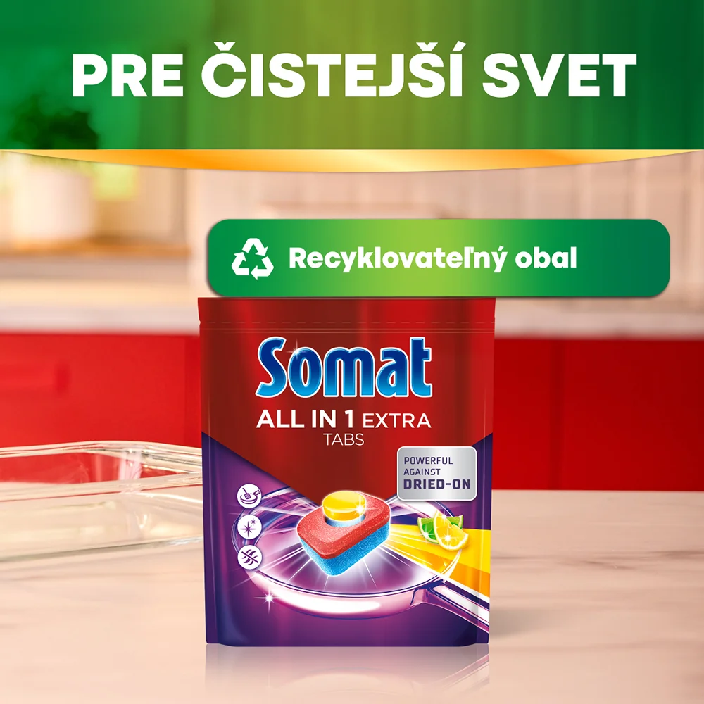 Somat All in 1 Extra tablety do umývačky Lemon 1×85 ks, tablety do umývačky