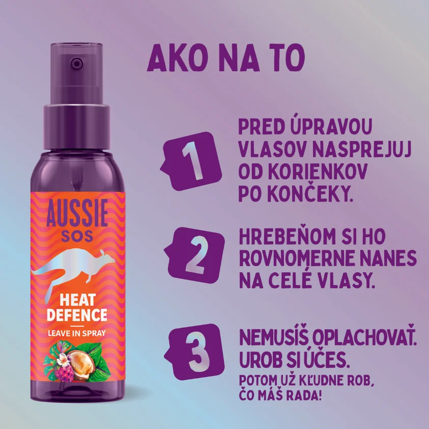 Aussie SOS Heat Defence Sprej 1×100 ml, SOS sprej na vlasy