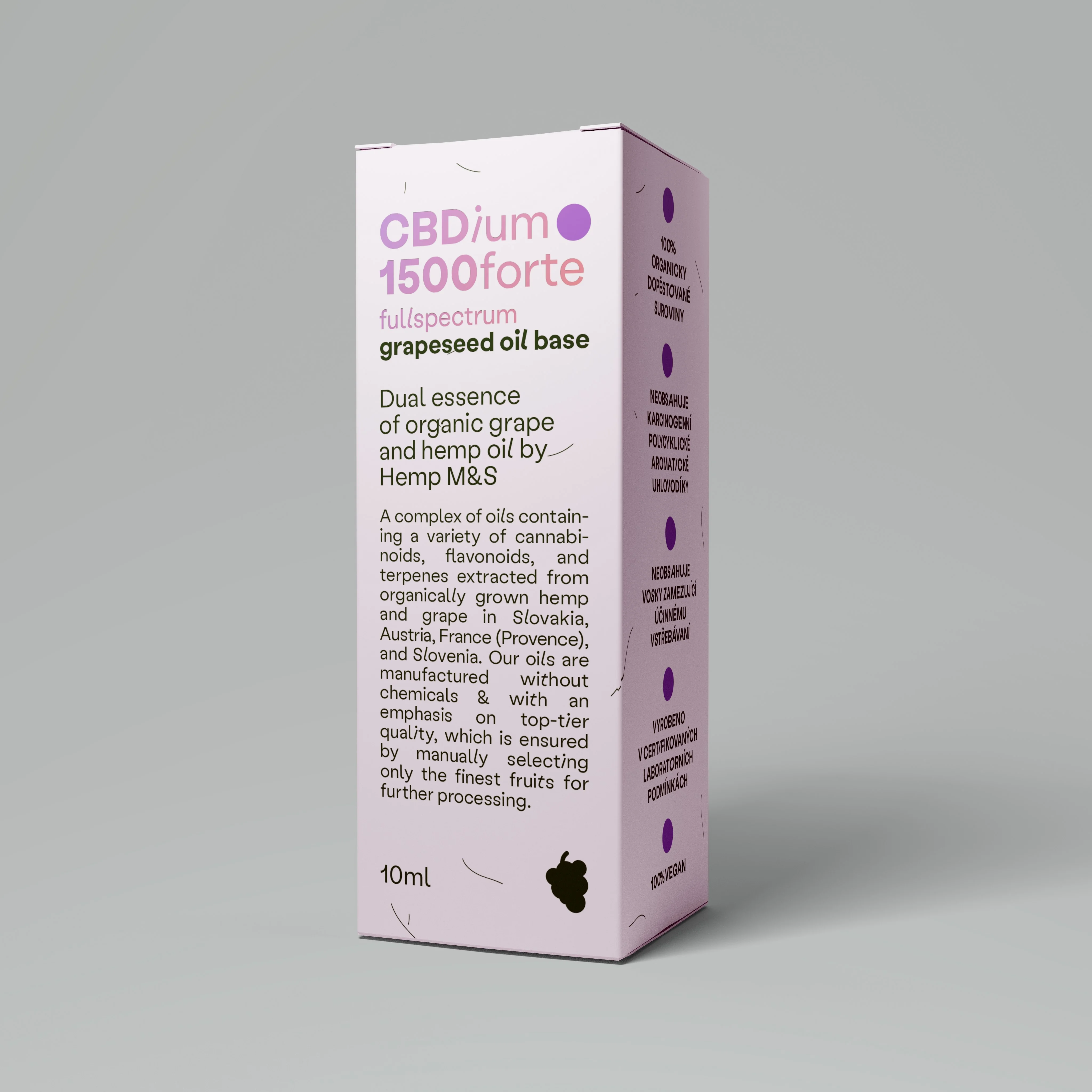 CBDium 1500 forte fullspectrum grape 10 ml