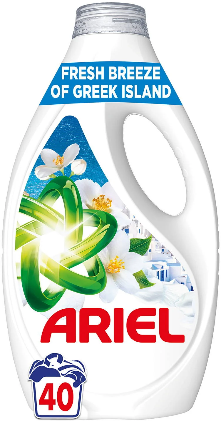 Ariel Fresh Breeze Of Greek Island prací gél, 40 praní 1,8 l