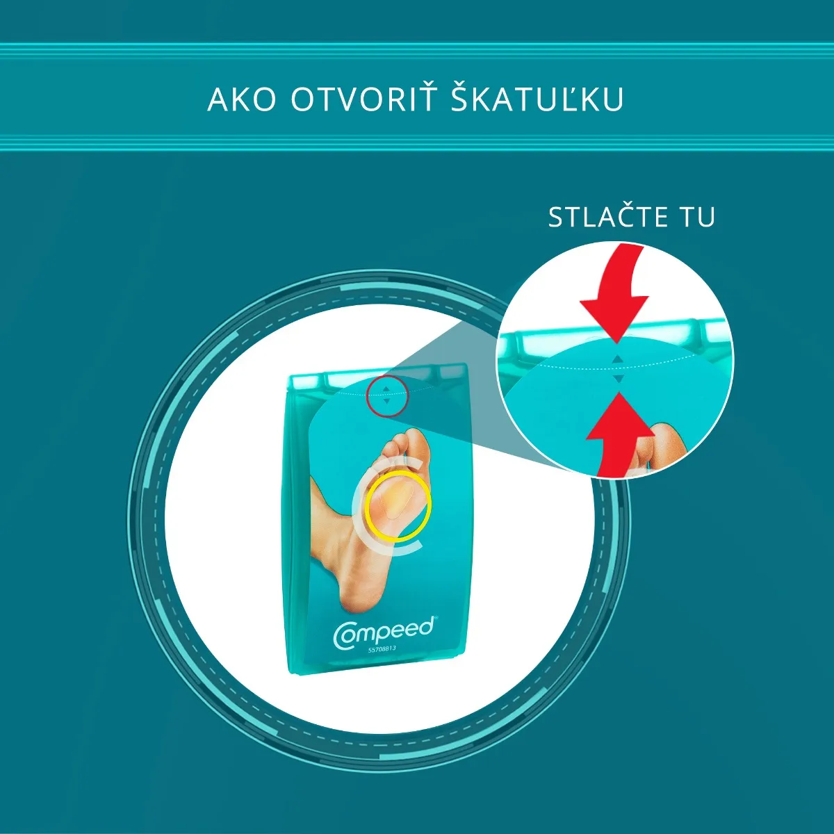 Compeed NÁPLASŤ na mozole 1×6 ks, náplasť, na mozole