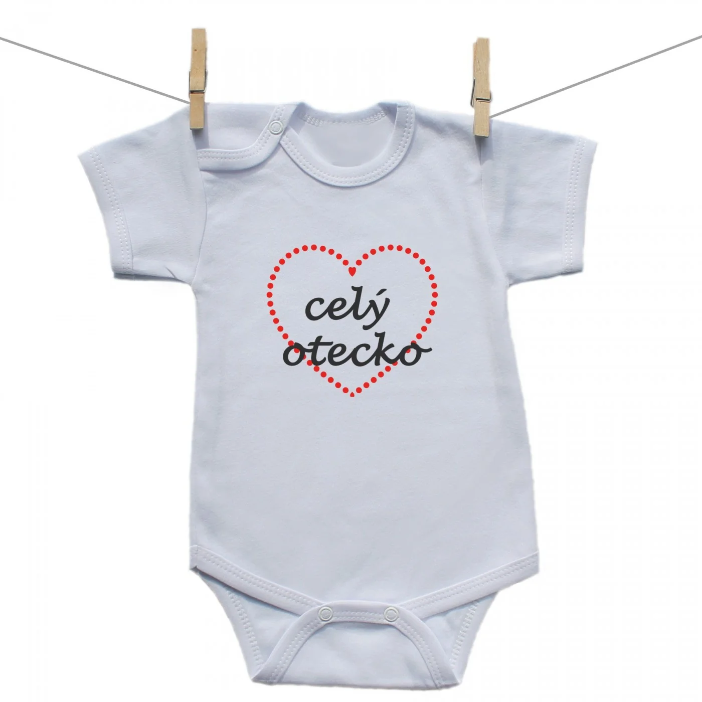 Boodyy Body s krátkym rukávom Celý otecko Veľkosť: 98