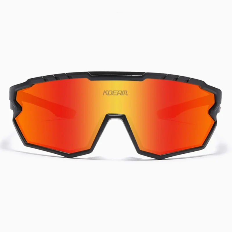KDEAM Warren 02 cyklistické okuliare, Black / Red