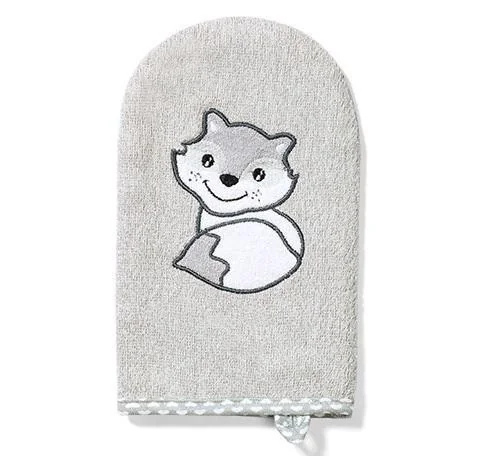 BABYONO Handrička na umývanie Bamboo - šedá 1×1 ks, handrička na umývanie