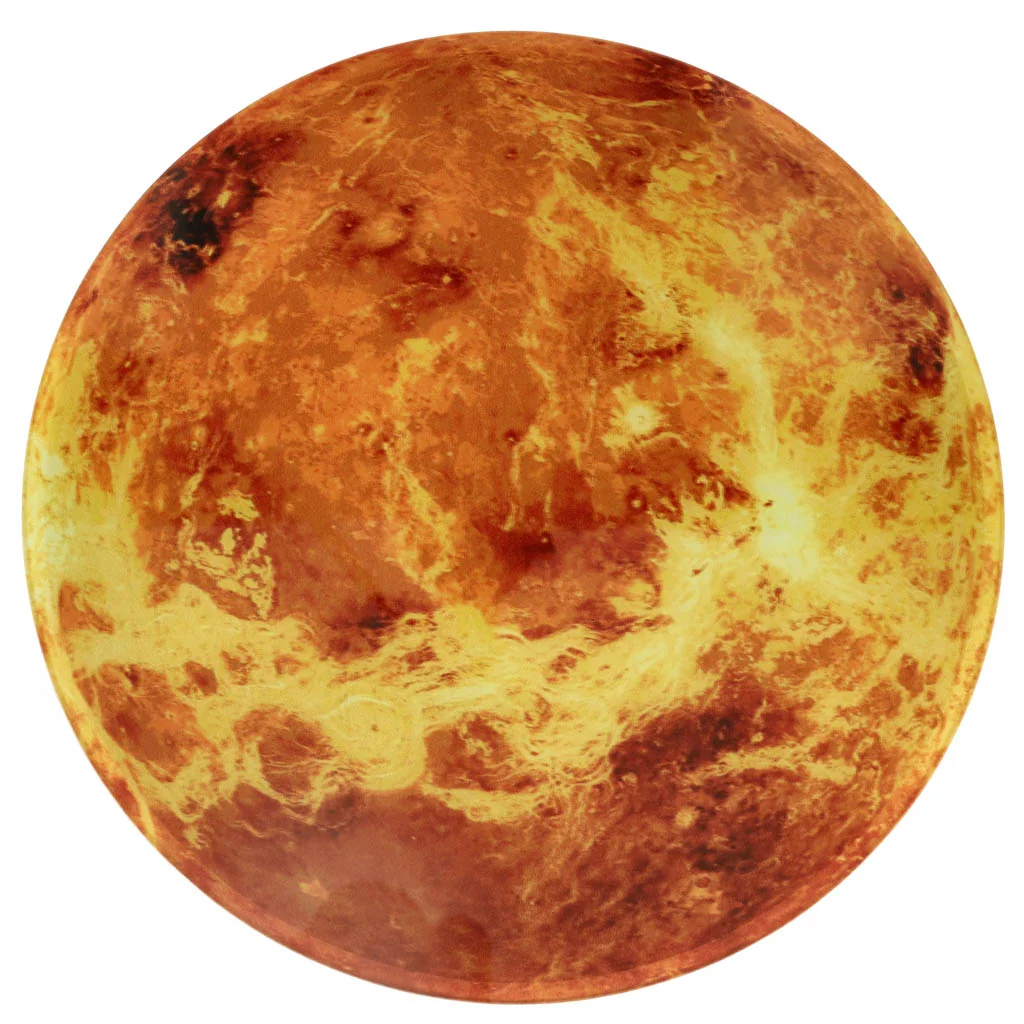 Nástenné hodiny LED – Planéta Mars 32 cm, oranžové