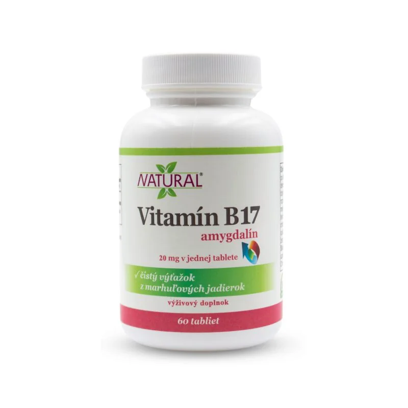 Vitamín B17 – Amygdalín 20 mg | Antioxidant z marhuľových jadier | 60 tabliet