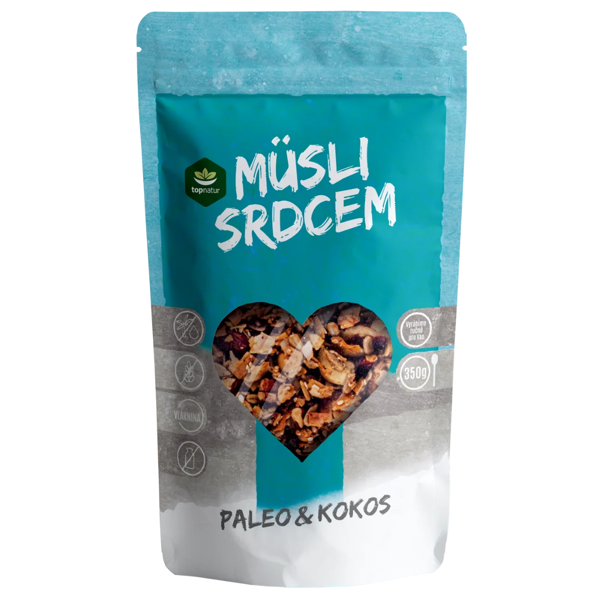 topnatur Müsli srdcom PALEO & Kokos LOW CARB 1×350 g, musli