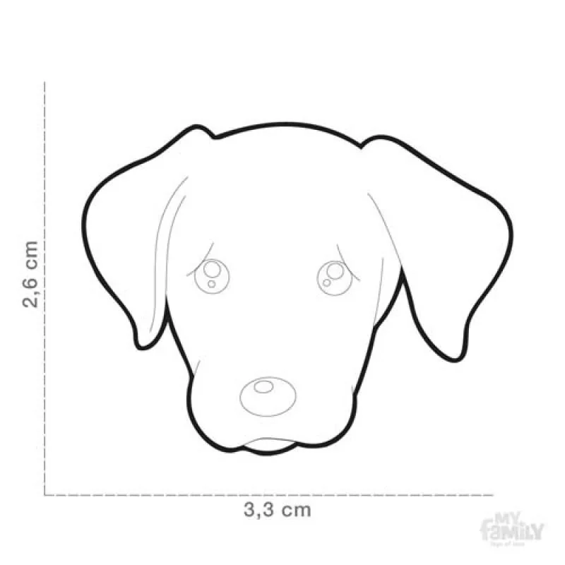 MF YELLOW LABRADOR 2,6x3,3cm gravírovateľný prívesok
