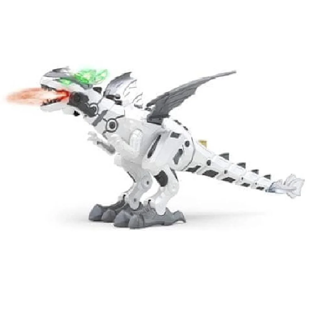 Interaktívny robotický dinosaurus - Biela LED svetlá, realistické zvuky