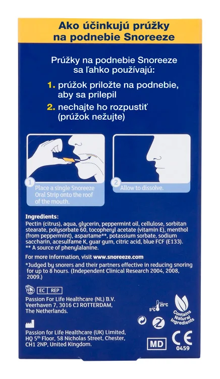Snoreeze Prúžky na podnebie proti chrápaniu 14 ks