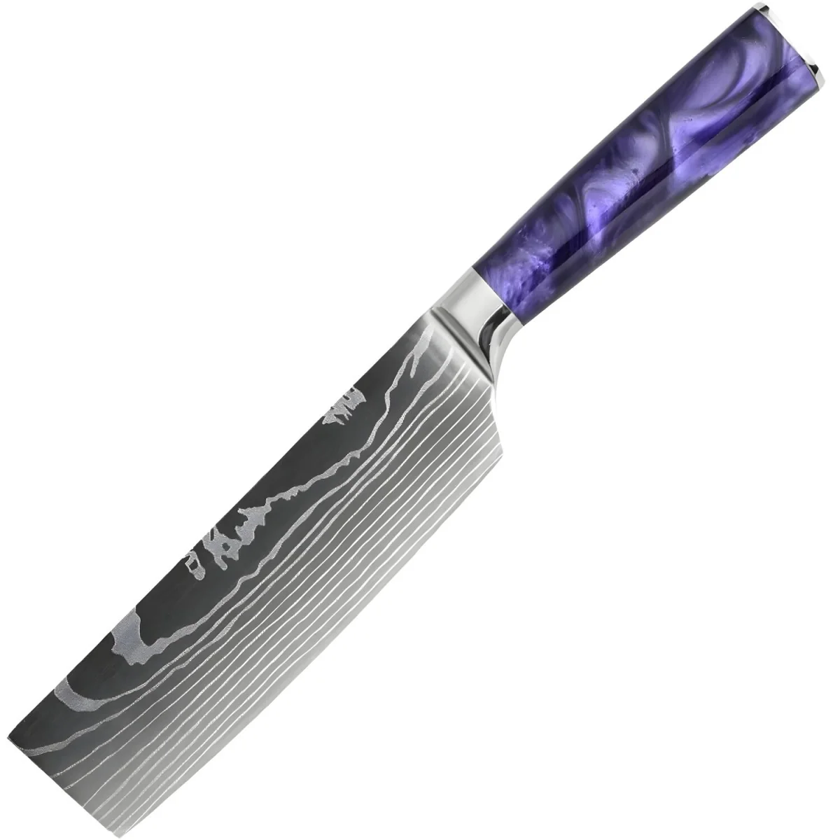 Kuchynský nôž Nakiri na zeleninu a ovocie Fialová, BL-39314