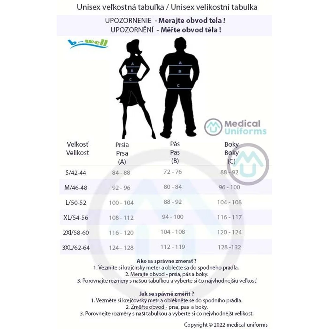 Unisex lekársky set blúza/nohavice ALL IN - svetlomodra XS