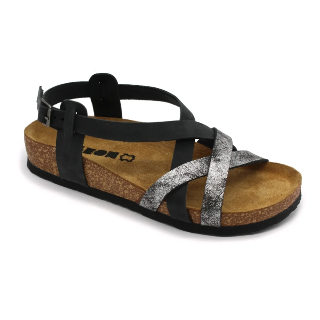 4305 Dámske zdravotné korkové sandále 37 - 24cm, hnedá, 2,0 cm