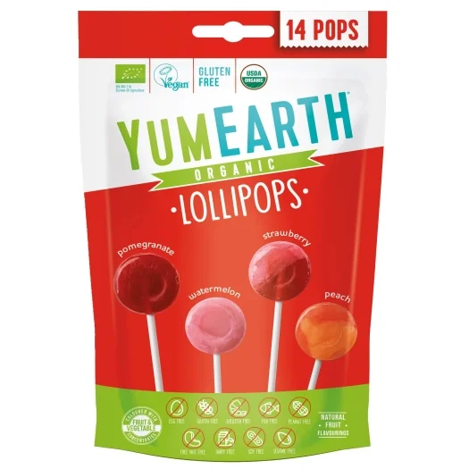 YumEarth Ovocné lízanky BIO 85 g