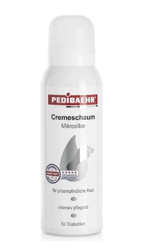 Krémová pena na nohy s mikrostriebrom na suchú pokožku so sklonom k mykózam, 125 ml