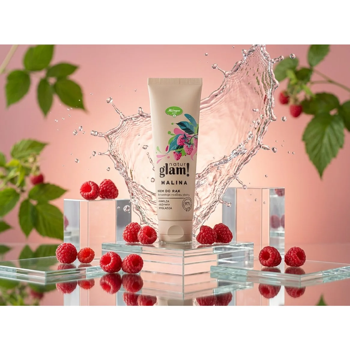 NaturGlam Malinový krém na ruky 100 ml pre suchú pokožku