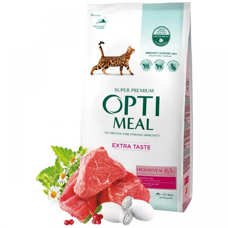 OPTIMEAL™ Superpremium pre dospelé mačky s teľacím mäsom 1,5kg (4690)