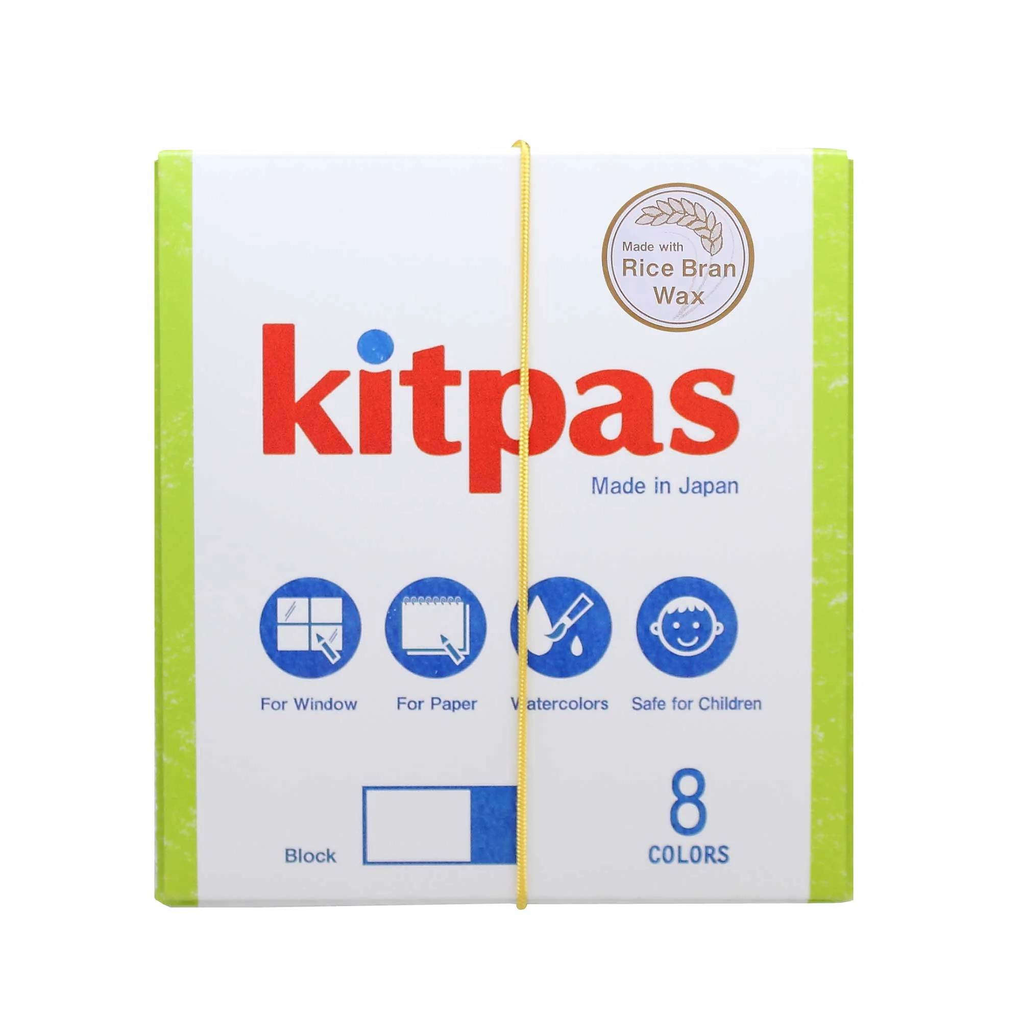 Kitpas Block voskové pastelky na sklo a papier Hranaté 8ks