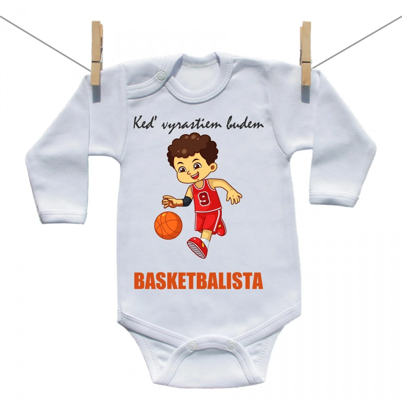 Boodyy Body s dlhým rukávom Keď vyrastiem budem basketbalista Veľkosť: 86