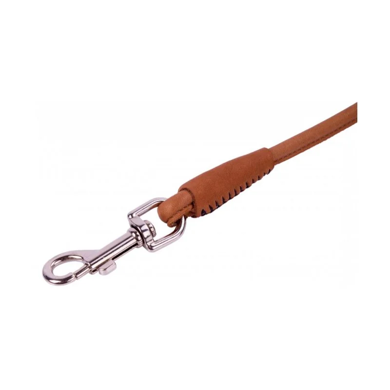 Okrúhle kožené vodítko Soft hnedé 122cm, Šírka: 4 mm