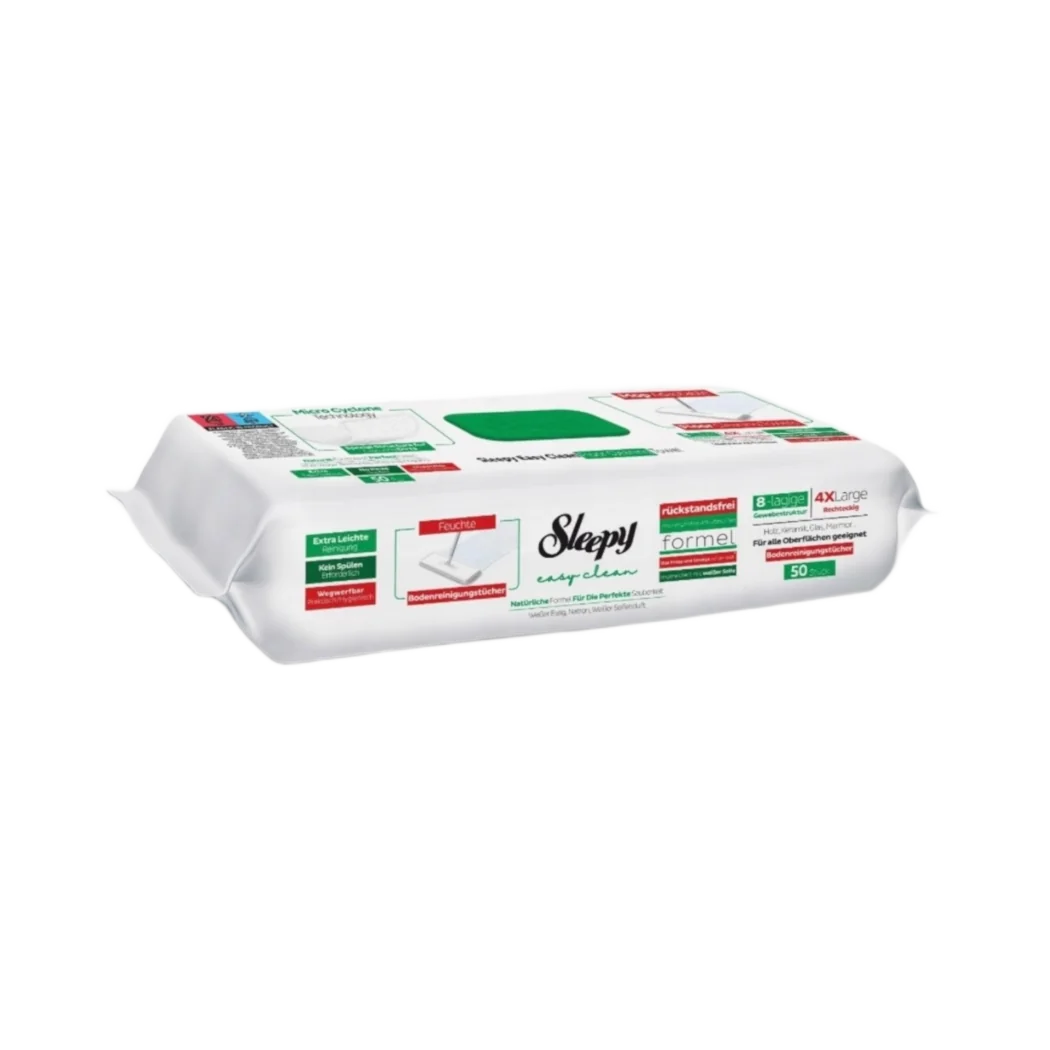 Sleepy Easy Clean vlhčené utierky na čistenie podláh na mop 4XL White Soap s vôňou bieleho mydla 150 ks (3×50 ks)